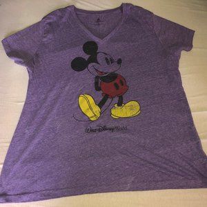 Disney Purple Mickey Mouse V-Neck